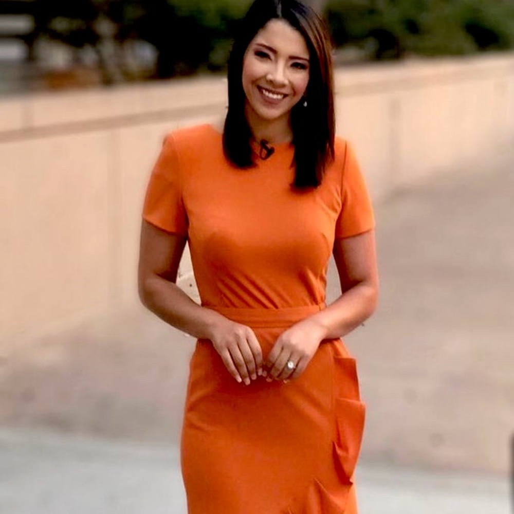 Calvin Klein Ruffled Tulip Dress